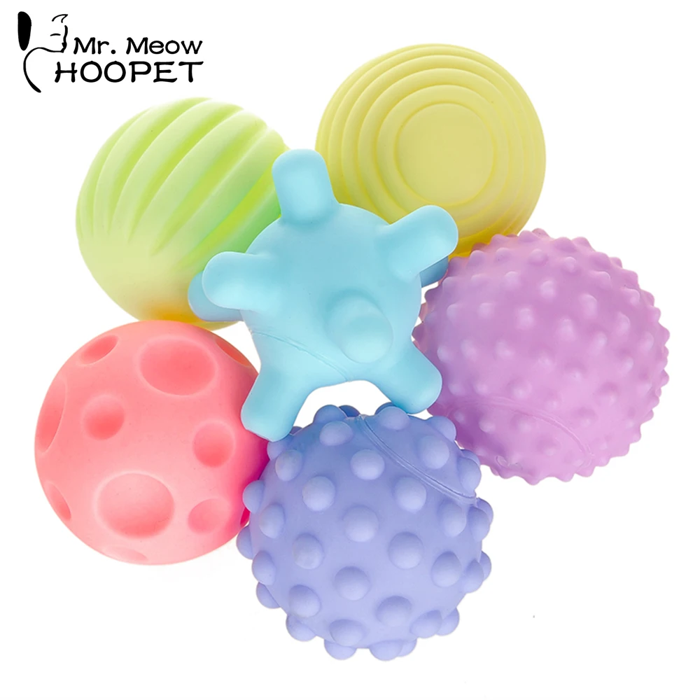 

Hoopet Pet Dog Toys Funny Interactive Rubber Ball Dog Chew Toy For Dogs Tooth Clean Ball Training Product