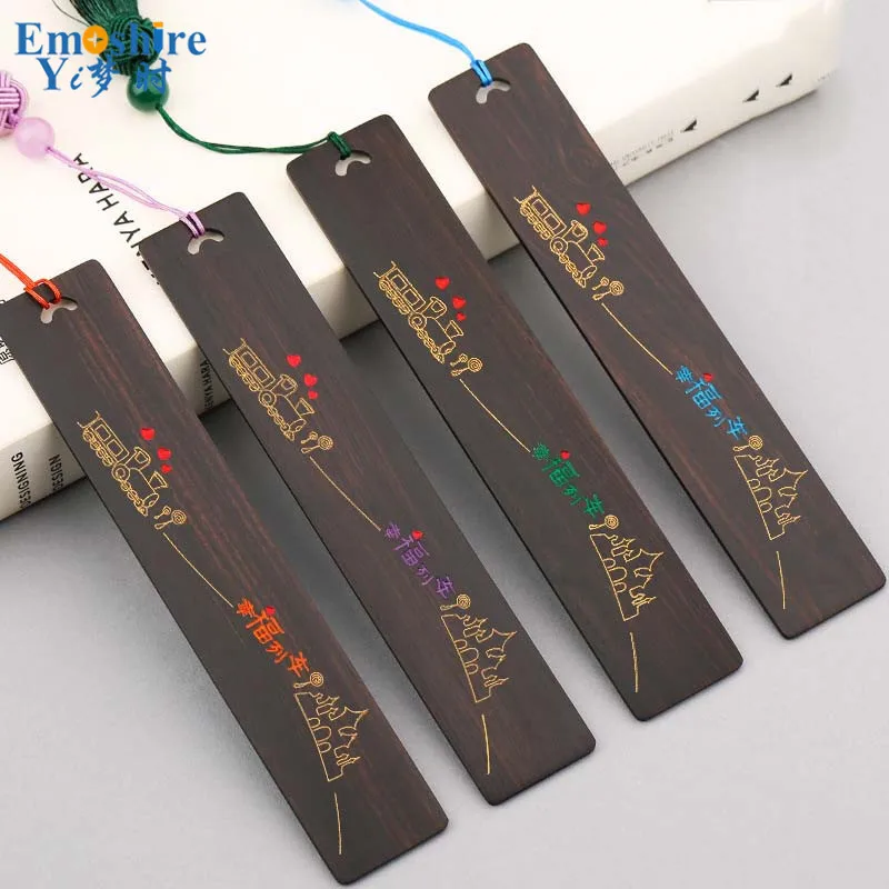 Подарки ручной работы Канцтовары Happy Train закладки из эбенового дерева Подарочная