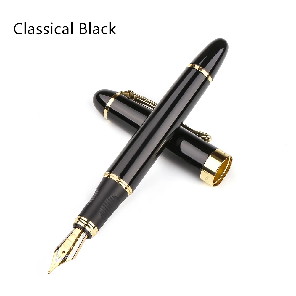 Classical black Роскошная перьевая ручка, средние перьевые чернильные ручки для письма, бизнес-подарок, канцелярские принадлежности Caneta tinteiro, офисные школьные принадлежности F293 - Цвет: Classical black