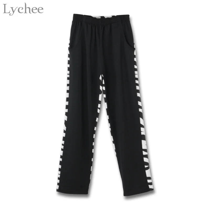 Брюки Lychee женские весенне-осенние повседневные свободные прямые длинные штаны в