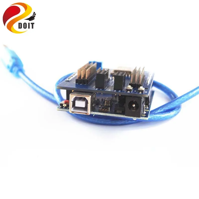 Беспроводной Wi-Fi щит для Arduino UNO R3 + ESP8266 контроллер ДУ робота CH340G MEGA328P | Игрушки и