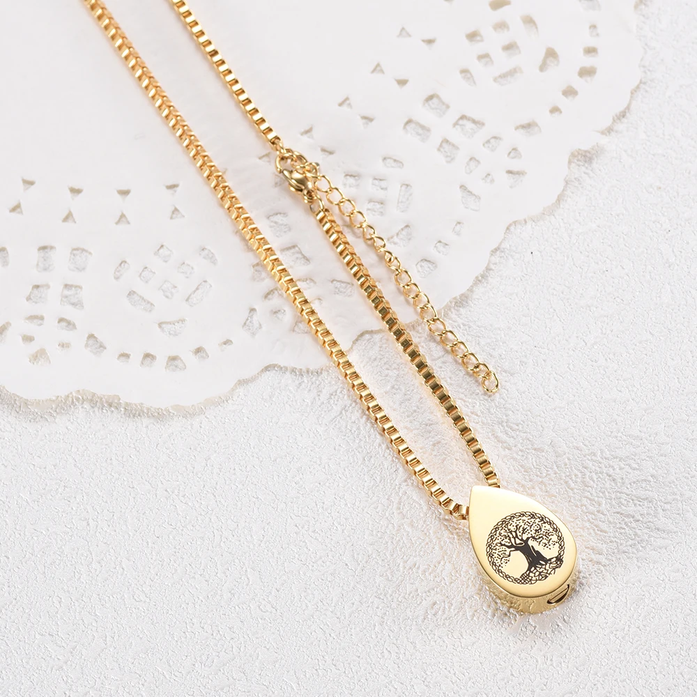 Женское Ожерелье с кулоном украшение изображением дерева жизни золы кремации
