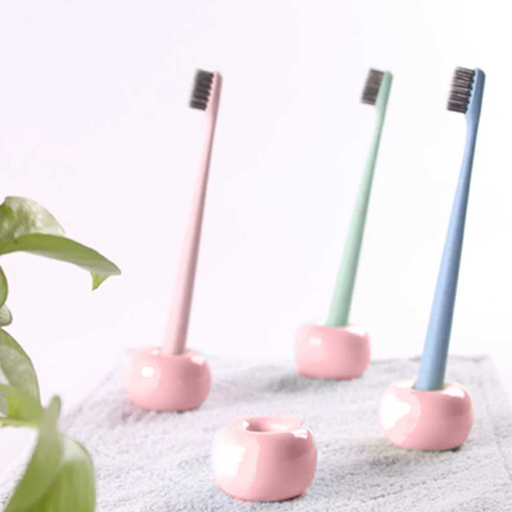 Simple Creative Ceramic Toothbrush Holder Storage Rack Bathroom Shower Tooth Brush Stand Shelf Bath Accessories | Дом и сад