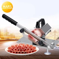 manual meat slicer muttonbeefvagetables cutter thickness adjustable frozen meat slicing machine in kitchen appliances