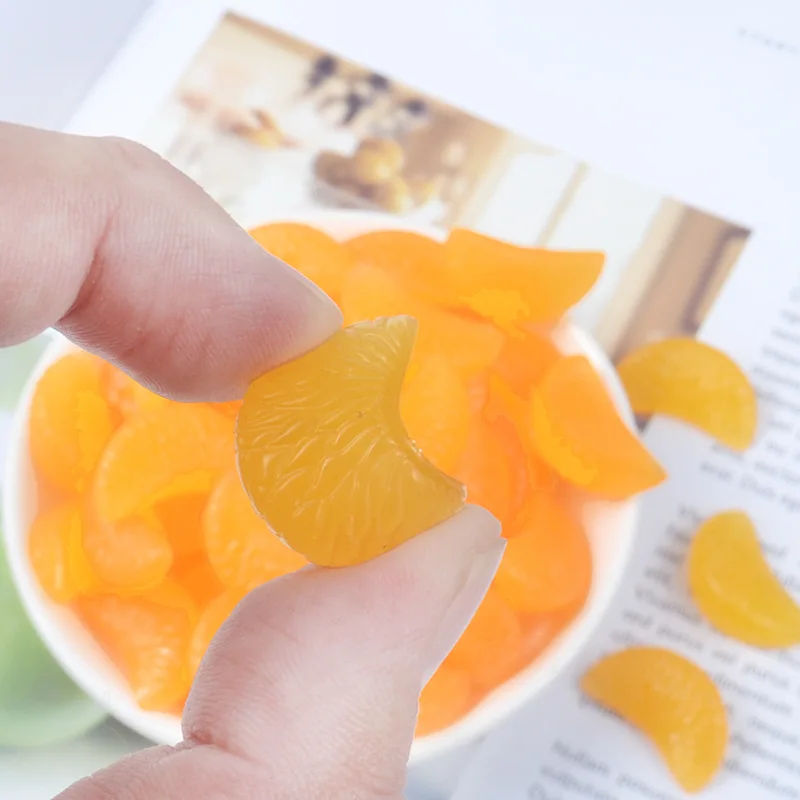 10 шт. подвески для слайма миниатюрные оранжевые лепестки полимерный пластилин