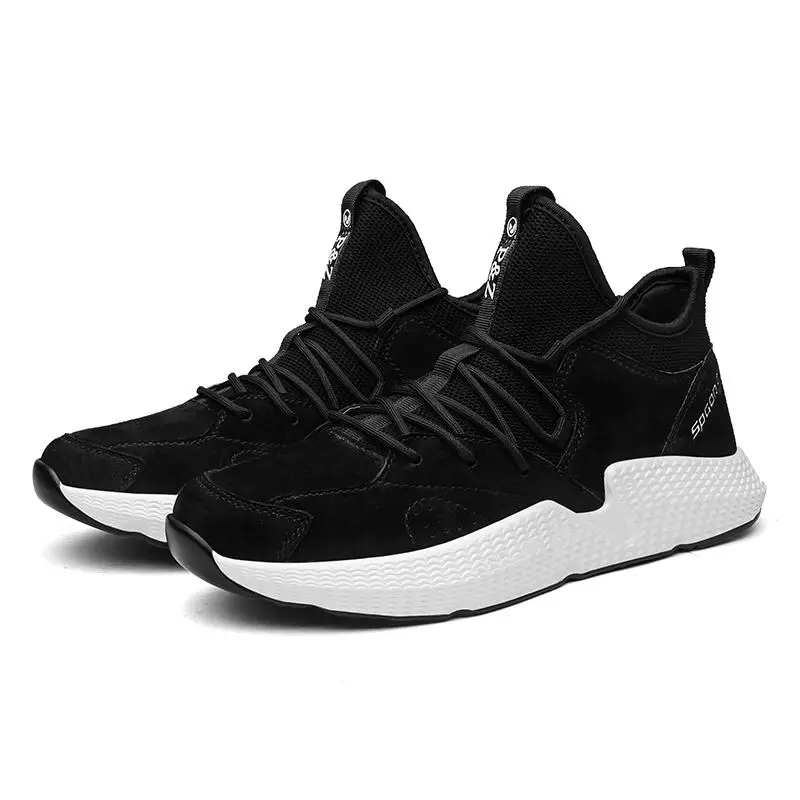 

MIUBU Fashion Men Casual Shoes Breathable Mesh Vulcanized Shoes Spring&Autumn Male Shoes Lace-up Comfortable Men Sheos