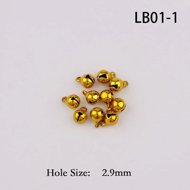 Золотые серебряные медные вакуумные Позолоченные Подвески для колокольчиков, рождественские украшения ручной работы, вечерние аксессуары для рукоделия - Цвет: Gold   6mm   30pcs