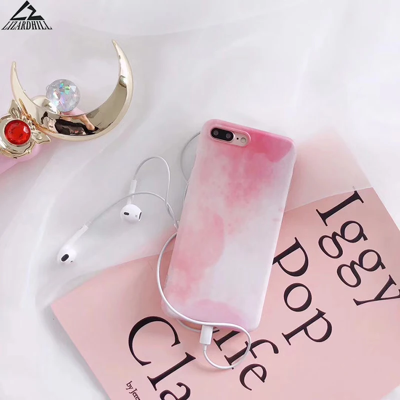 Lizardhill модный розовый градиент облака телефонные чехлы для iphone X Case 7 6s 8 plus coque fundas