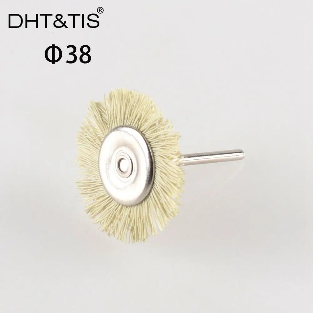 38MM T Fine DHT& TIS 10 шт. ассорти мини-щетка монтируемая нейлоновая абразивная проволочная полировальная щетка резьба по дереву паз Шлифовальная головка Dremel инструмент - Цвет: 38MM T Fine