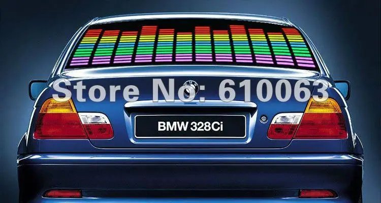 80CM*19CM Car Music rhythm lamp led sound activated equalizer Multi color flashing free shipping |