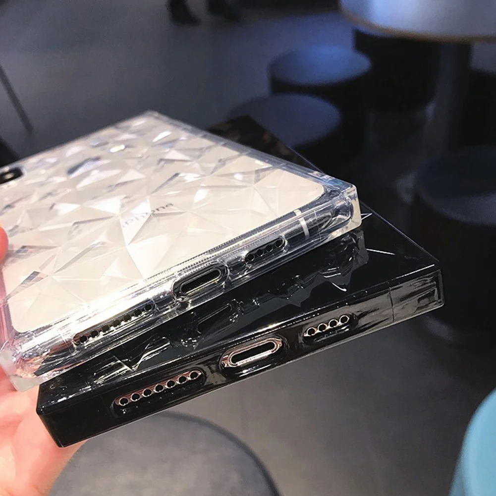 Чехол с алмазной текстурой для iPhone X XS MAX XR 8 7 Plus противоударный защитный чехол