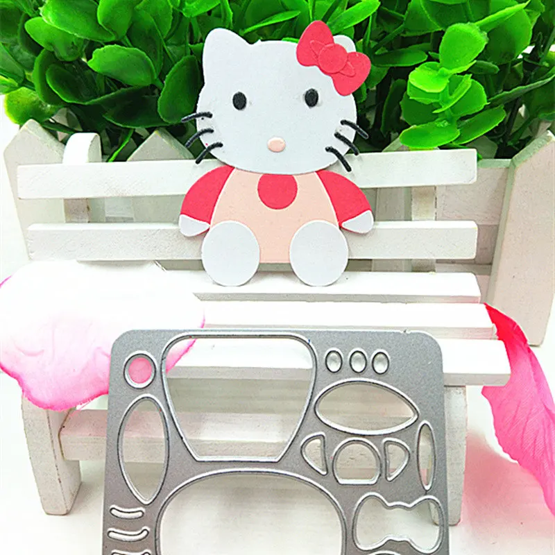Слон медведь Утка Курица HelloKitty резки штампы Скрапбукинг тиснение вырезать