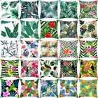 Тропический Украшение Чехол для подушки с принтом полиэстер Противоударная заданяя подушка для диванадомашняя декоративная наволочка