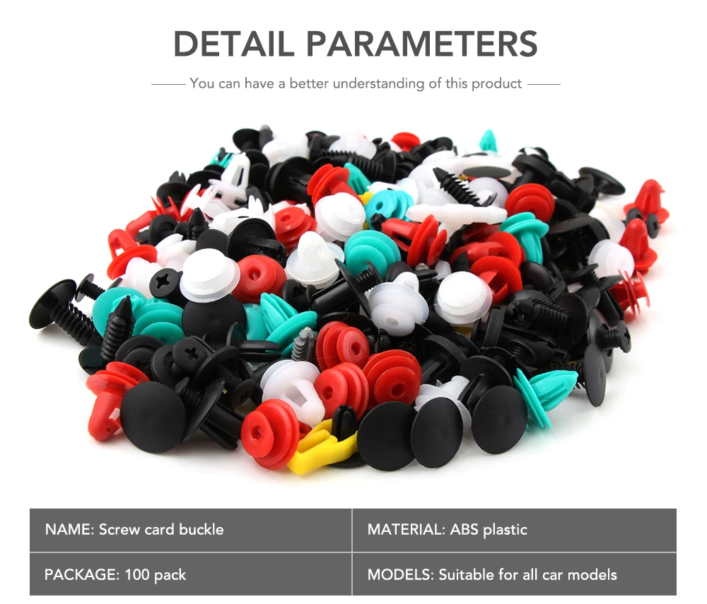 100 шт. Универсальные смешанные клипсы для Mitsubishi Asx Lancer 10 9 Outlander 2013 Pajero Sport L200 Expo Eclipse Carisma Galant Grandis.