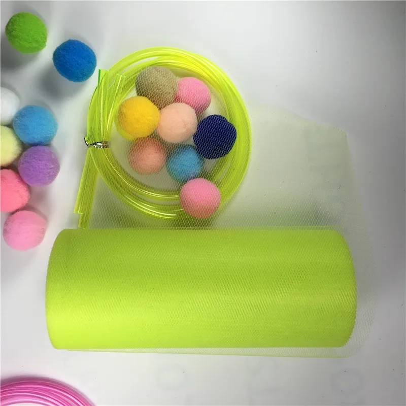 C30 Green fruit Тюлевая юбка-пачка «сделай сам» из органзы для свадебной вечеринки, 15 см, 22 м - Цвет: C30 Green fruit