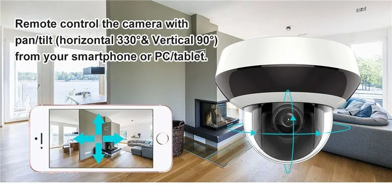 Hikvision PTZ IP камера PTZ-N2404I-DE3 OEM HIK 4MP 4X Zoom 2,8-12 мм объектив сети Видеонаблюдения POE купольная камера видеонаблюдения Аудио