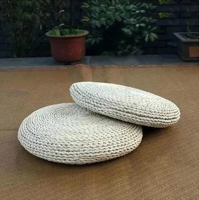 Кукурузная соломенная подушка для сиденья ручной работы Круглые Искусственные