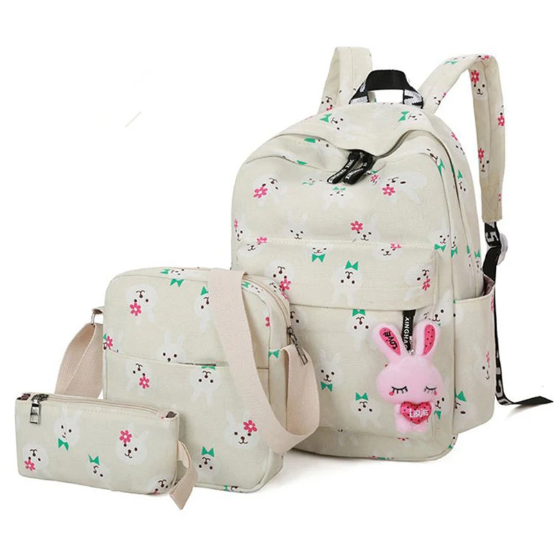 3 шт./компл. школьный рюкзак из парусины модные детские рюкзаки с героями
