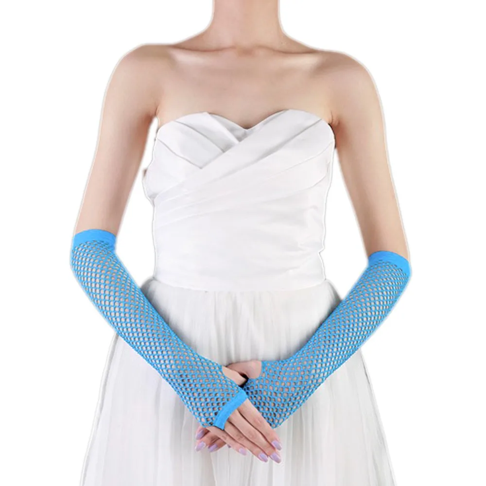 Модные перчатки без пальцев панк готика леди танцевальный костюм в стиле диско