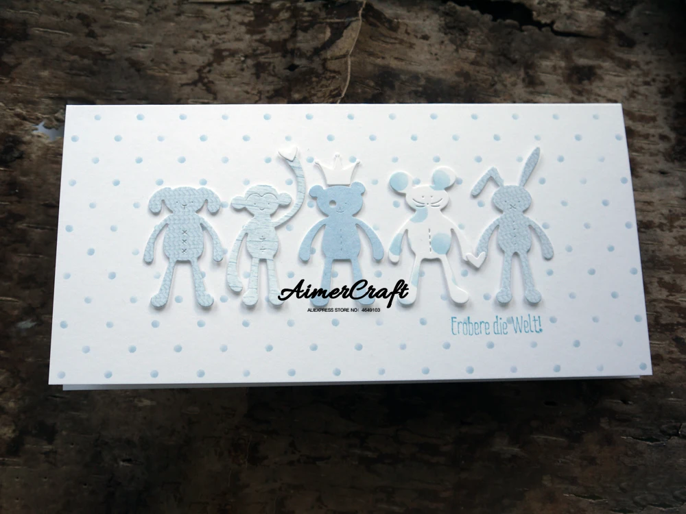 Металлические Вырубные штампы в виде животных и кукол зеркальные для рукоделия