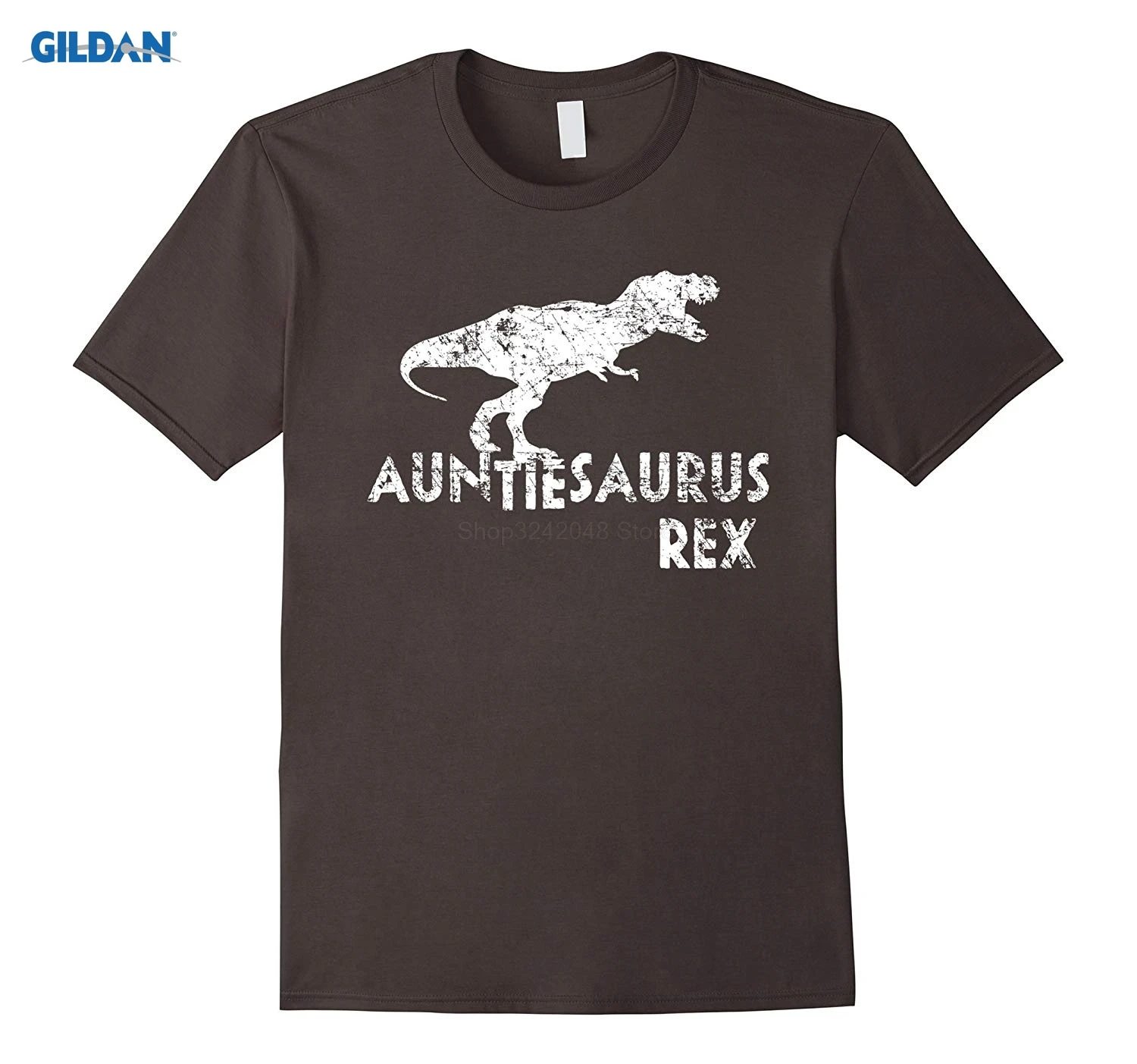 GILDAN Auntiesaurus Rex рубашка забавная тетя динозавр подарок летняя модная мужская
