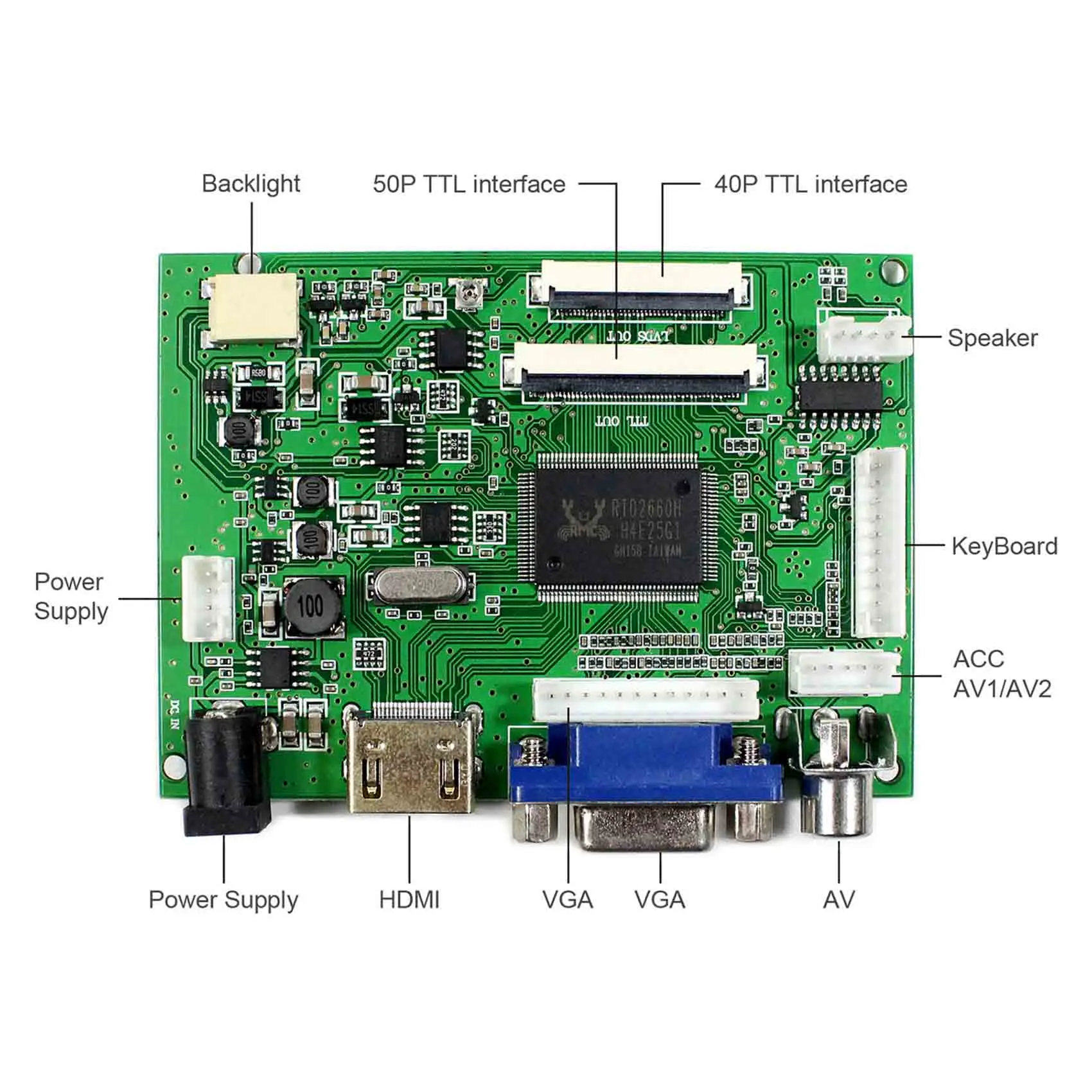 HD MI VGA 2AV ЖК-дисплей плата контроллера EJ080NA-05A VS-TY2662-V809 800x600 Разрешение AT080TN52 EJ080NA-05B |