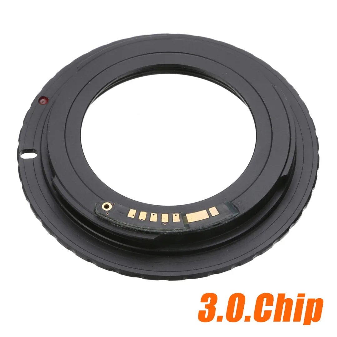 New High Quality Lens Adapter Black For M42 Chips Lens to Canon EF Mount Ring Adapter AF III Confirm