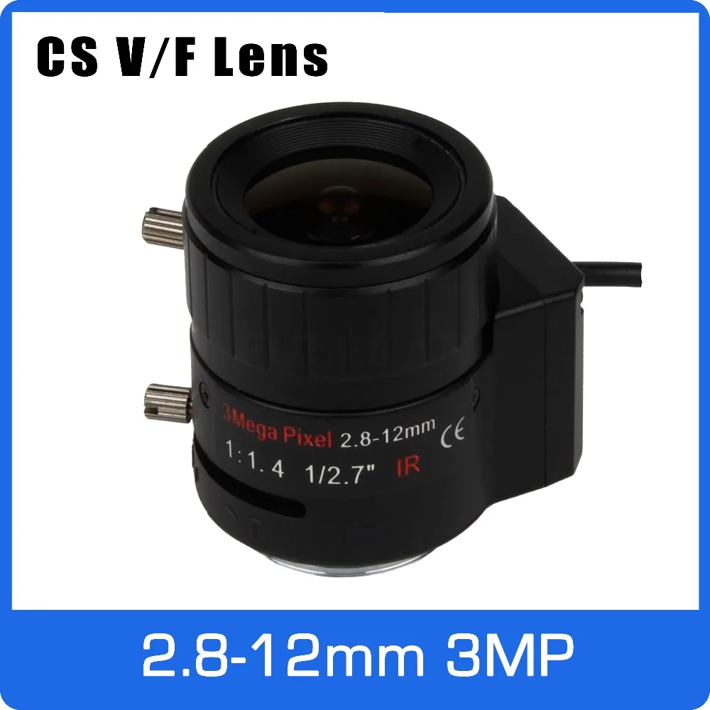 3 мегапикселя DC Авто Ирис варифокальный объектив CCTV 2 8 12 мм CS крепление для 720P 1080P