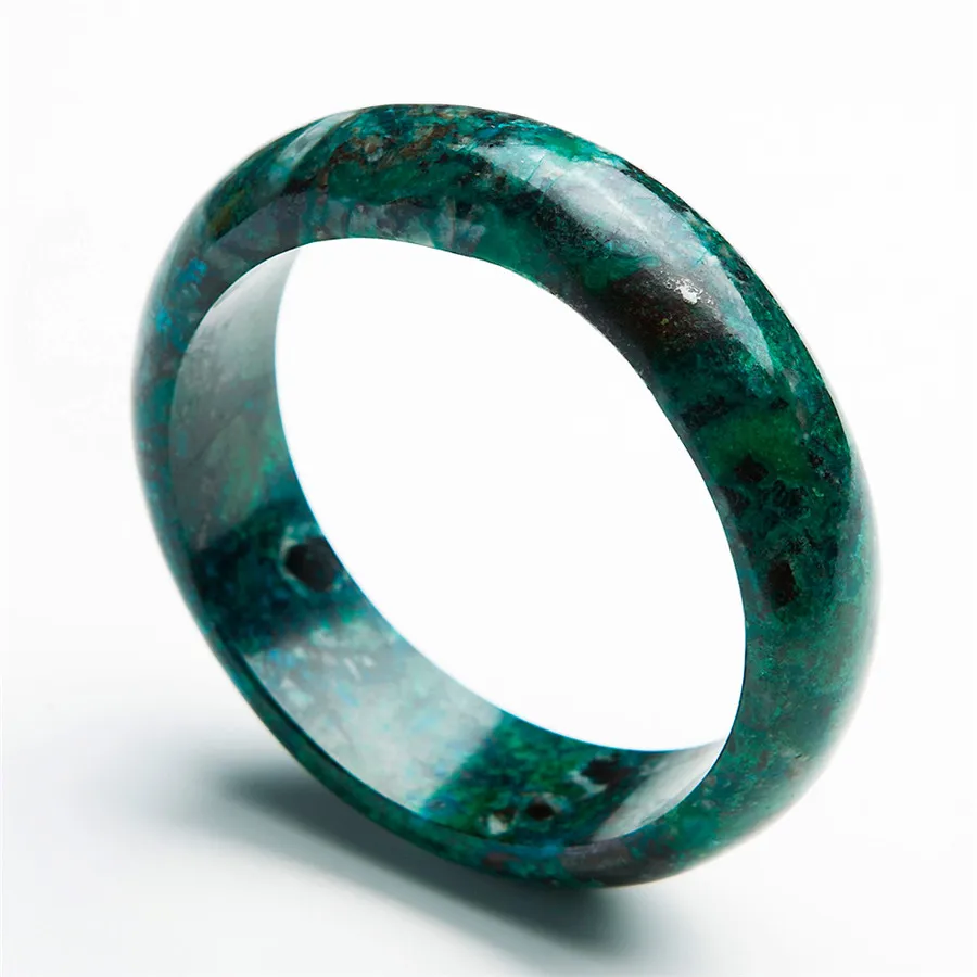 Внутренний диаметр 61 мм натуральный зеленый малахитовый хризолла драгоценные