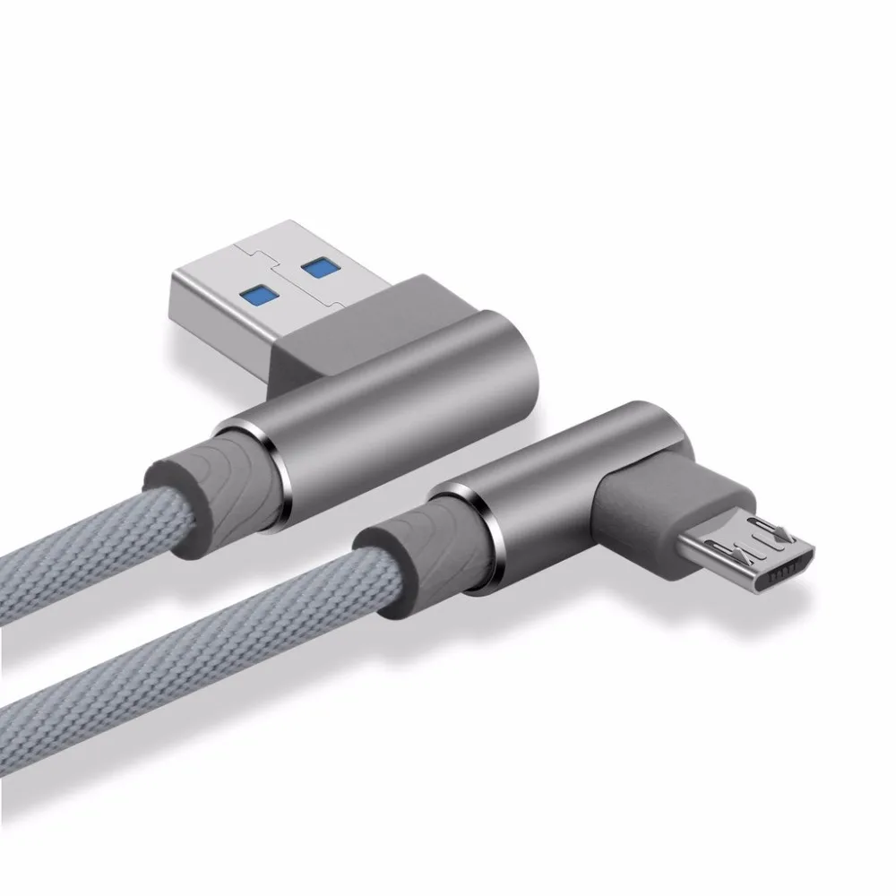 EPULA правый угол микро Чистый медный сердечник USB кабель для передачи данных и