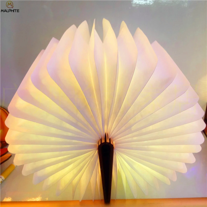 Складная деревянная лампа для книг светодиодный ночник с USB-зарядкой красочная