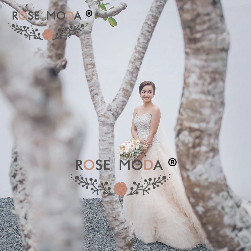 Rose Moda Роскошный Кристаллический Вышитый Бисером Корсет Шнурка Свет Шампанское