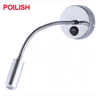 3 Вт алюминиевый гусиная шея прикроватный светодиодный светильник для чтения