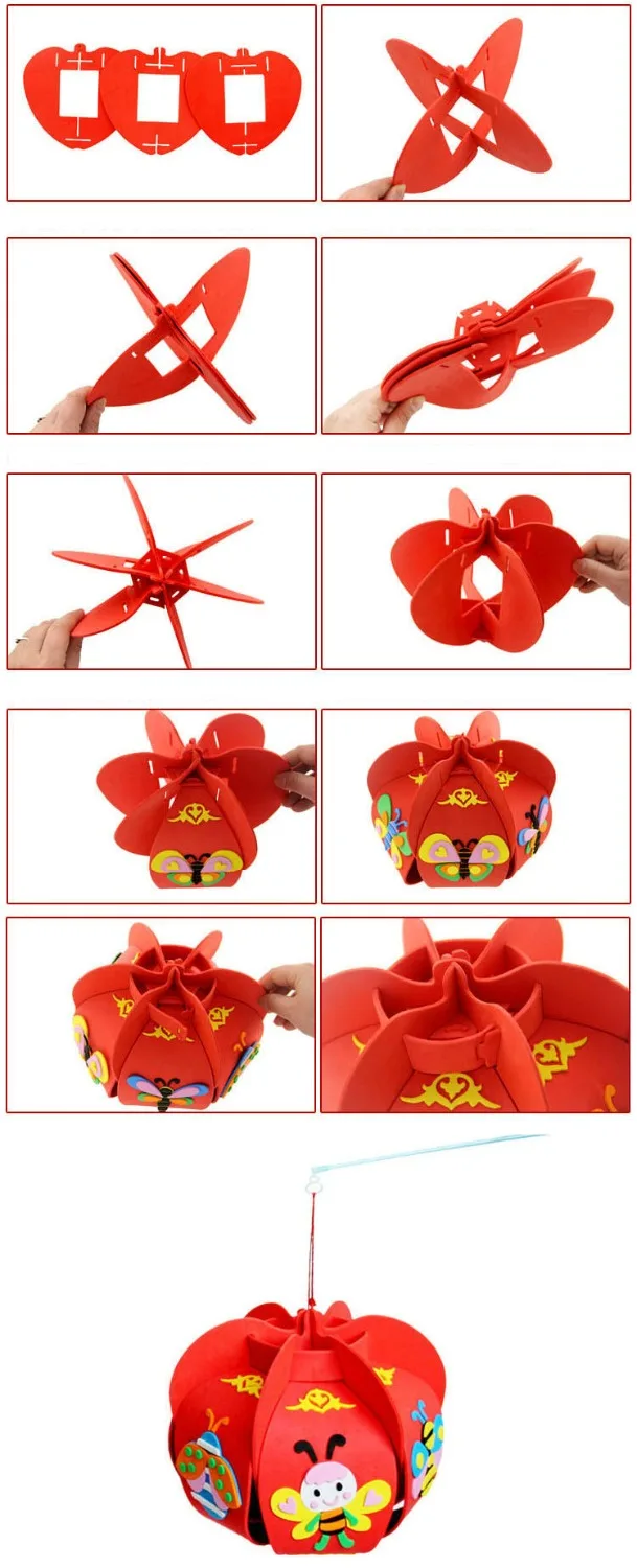 2 шт./лот DIY пенопластовый фонарь ремесленные наборы Раннее обучение Развивающие