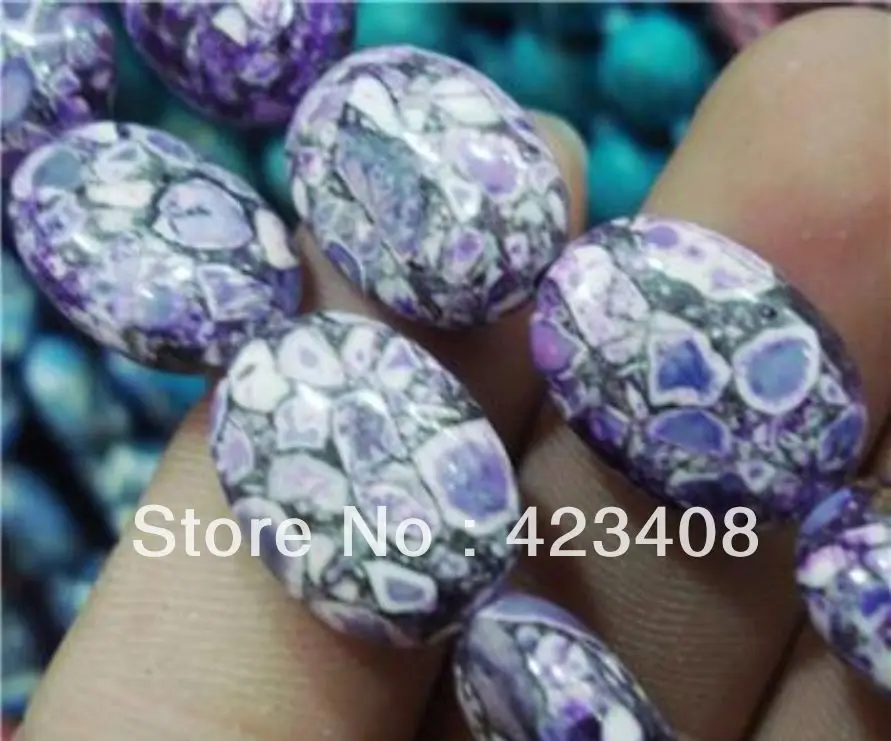 Hot sale DIY Beads 13x18mm Purple Turkey Turquoise Gems Loose Fit with bracelet necklace AAA | Украшения и аксессуары
