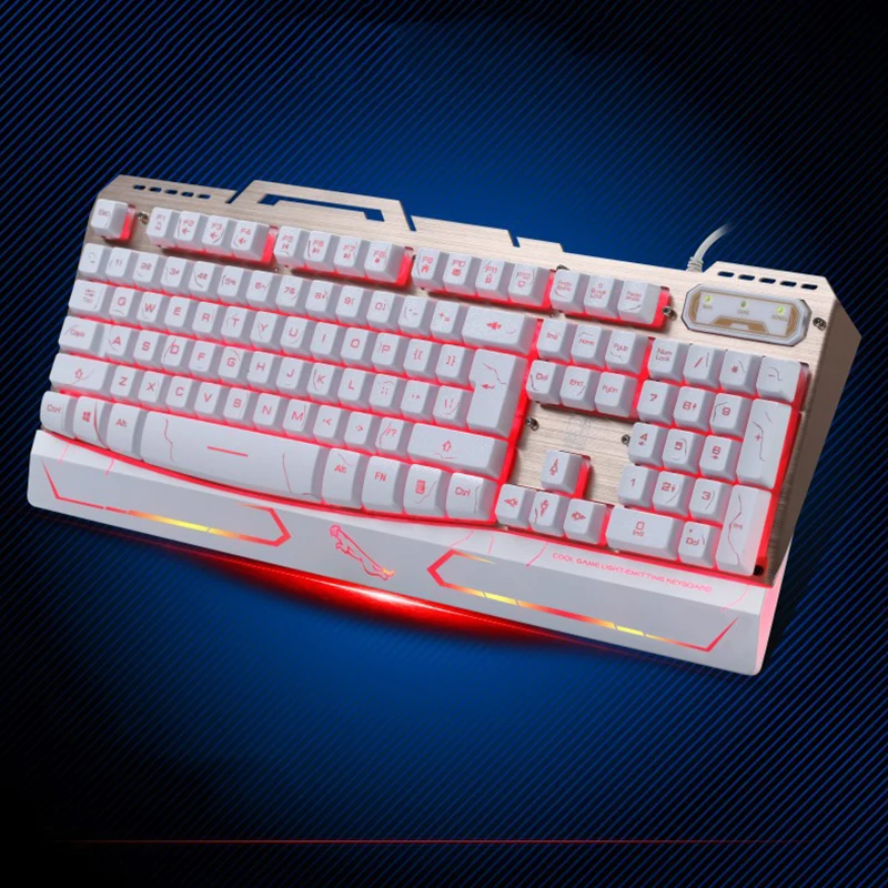 Keyboard Trays Metal Panel 3-Colors LED Back-Lit 104 Keys USB-Port Computer Gaming Wired Waterproof Laptop And Desktop Office | Компьютеры