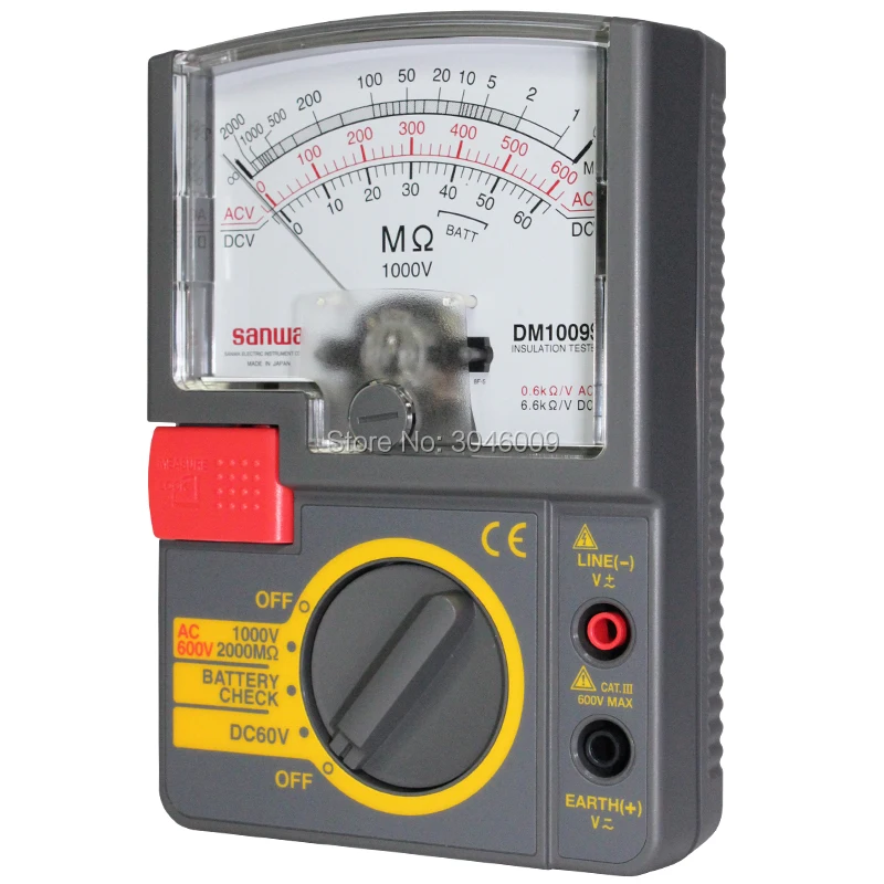 Sanwa DM1009S Insulation Testers/Pointer Megger Single test voltage range Test DC1000V | Инструменты
