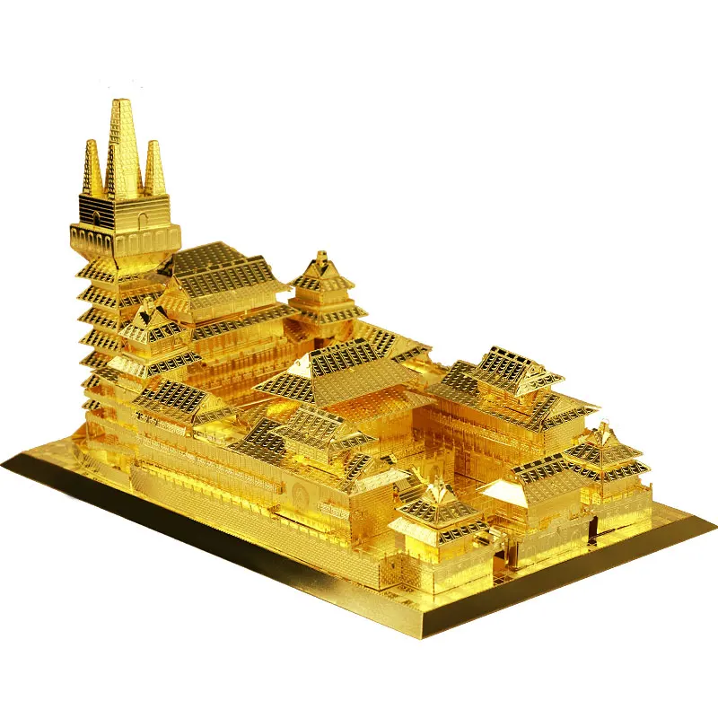 MU 3d JIN AN TEMPLE головоломка металлическая сборка модель архитектурная серия