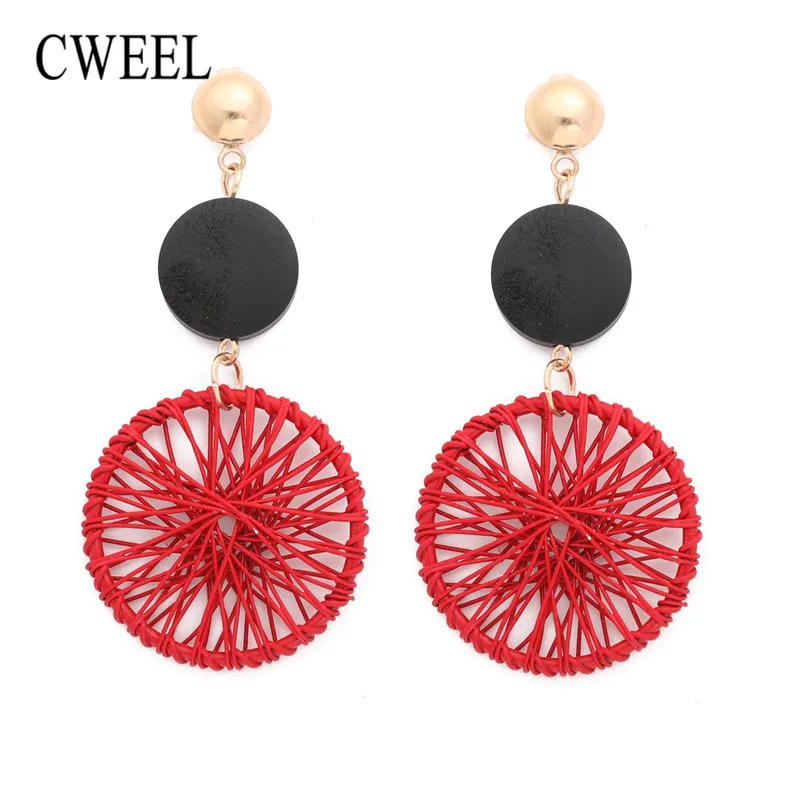 CWEEL новые серьги Модные женские эффектные Свадебные Длинные Подвеска для сережек элегантные свадебные украшения вечерние подарки