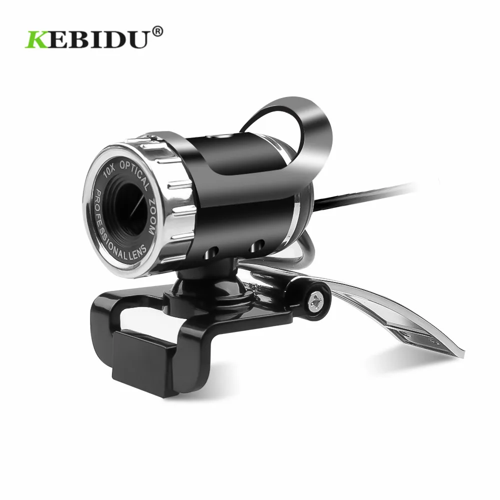 Веб камера KEBIDU USB веб высокой четкости 360 градусов MIC Clip on для компьютера ПК