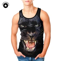 mens shirts summer 3d black panther slim fit men tank tops clothing bodybuilding undershirt fitness tops tees plus size