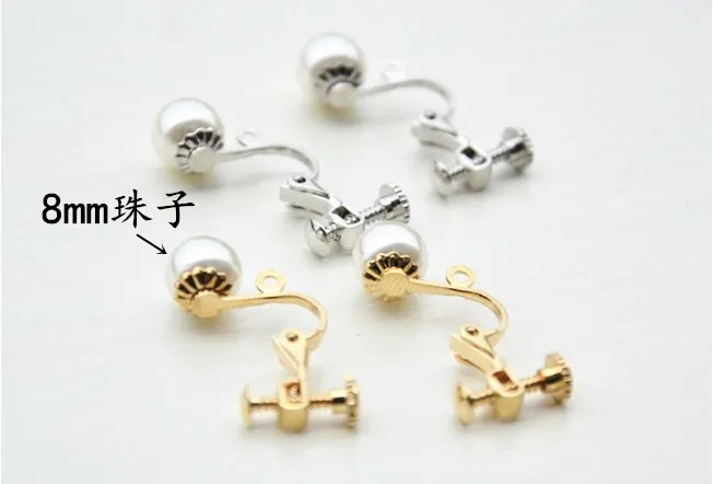 10pcs/lot 8mm Pearl Earrings Screw No Piercing For Women Girl Feminine Jewelry Party Wedding DIY | Украшения и аксессуары