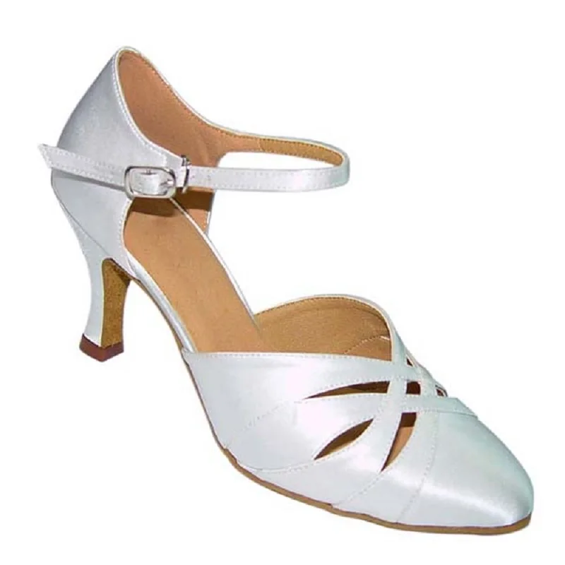 Размеры США 4-12; Zapatos De Baile; высота каблука 7 см; цвет белый, черный, серебристый, хаки, коричневый; Профессиональная Обувь для бальных танцев; атлас; NB014