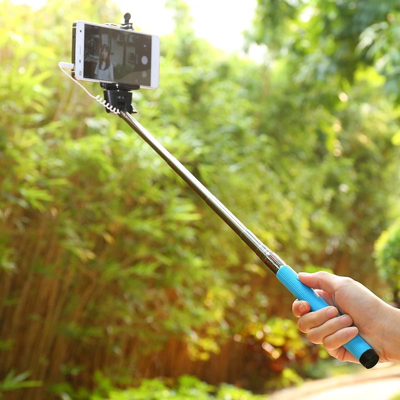 Выдвижная Проводная селфи палка монопод для фото iphone 6 6s plus 5 5s 4s samsung Note 9 S10 S9