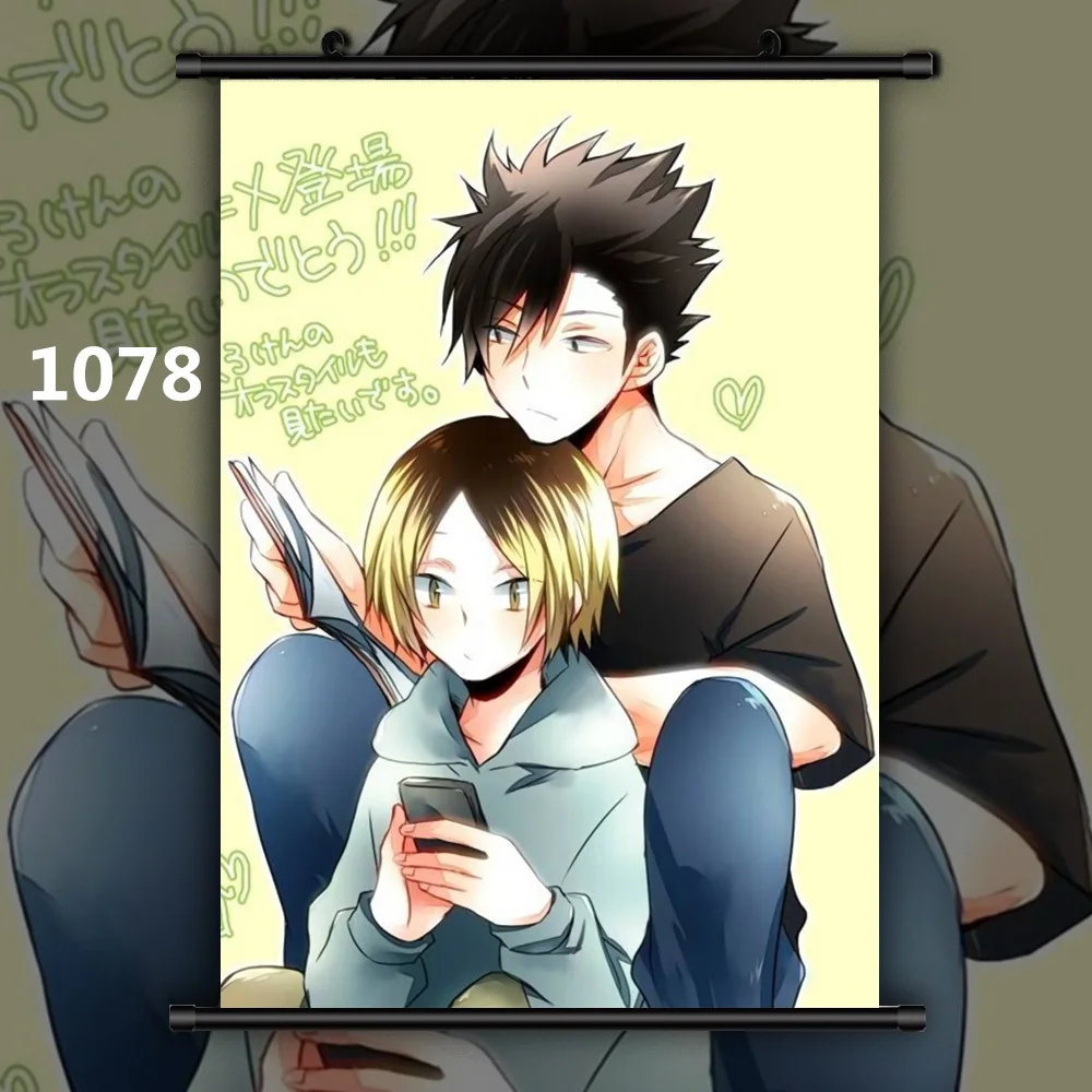 1078 Haikyuu Yaoi Kei Shoyo x Tobio Аниме Манга настенный плакат свиток C - Цвет: 1078