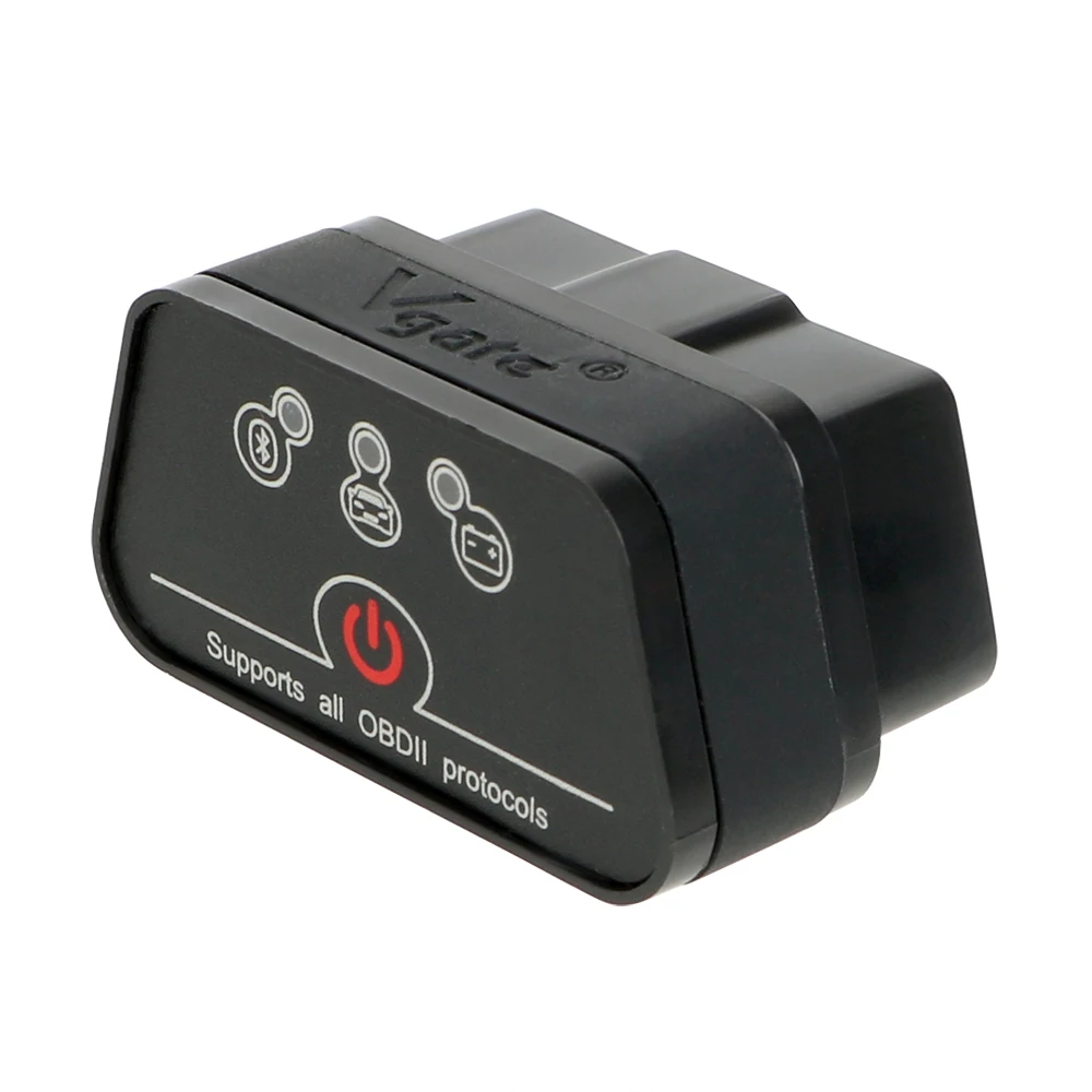LEEPEE автомобильный диагностический инструмент icar2 OBD2 ELM327 V1.5 Автомобильный сканер для Android Bluetooth адаптер - Цвет: Черный