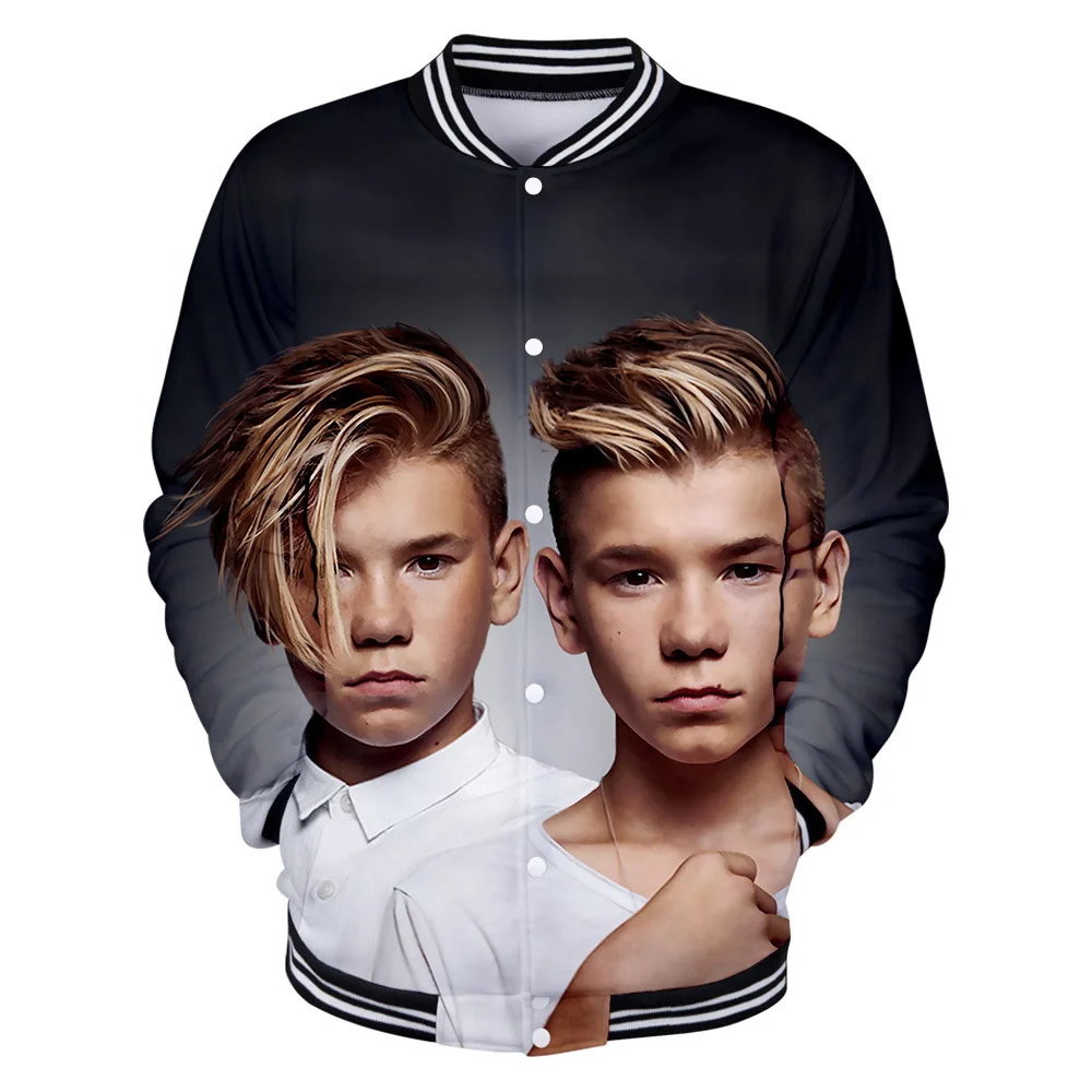 

KPOP Marcus and Martinus 3D Printed Zip-up Baseball Uniform Sudadera Mujer Hip Hop Jacket Brand Sweatshirt Slim Fit Women Hoody