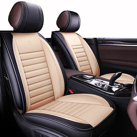 Beige Standard Передний+ задний) кожаные чехлы на сиденья для Mazda CX-9 cx9 demio familia premacy дань 6 gg gh gj 2010 2009 2008 2007 - Название цвета: Beige Standard