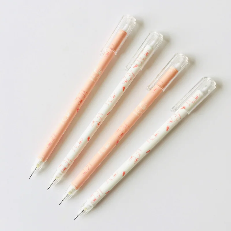 3X Kawaii Simple Rabbit& Carrot Mechanical Pencils School Office Supply Student Stationery