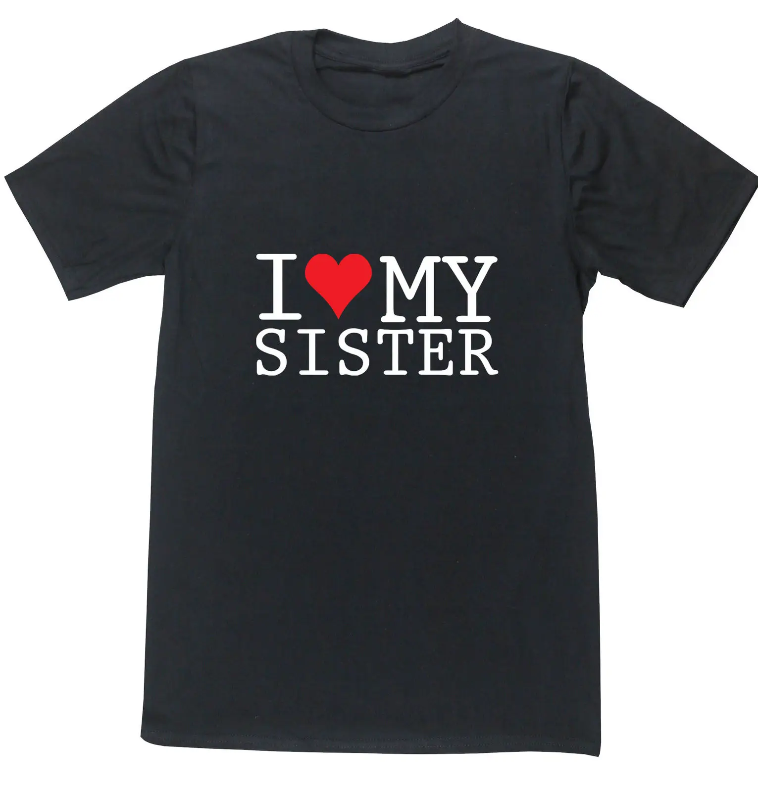 Футболка унисекс с надписью I Love My Sister family brother тетя untie Папа и папа крутая